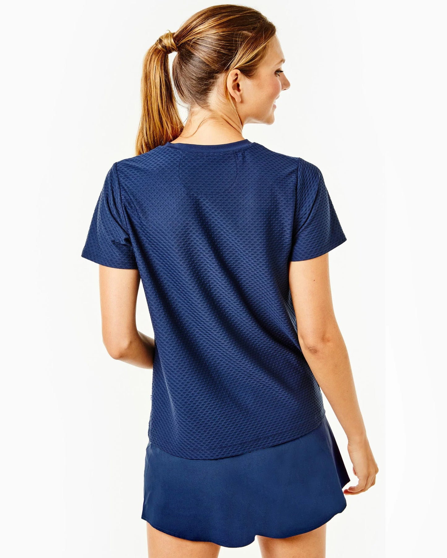Addison Bay Walnut Short Sleeve - Navy- BHI