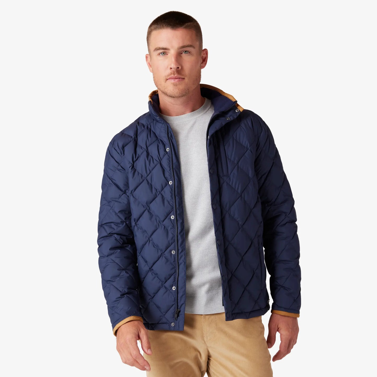 Belmont Quilted Jacket - Navy - 1OW-1404-G - Mizzen+Main