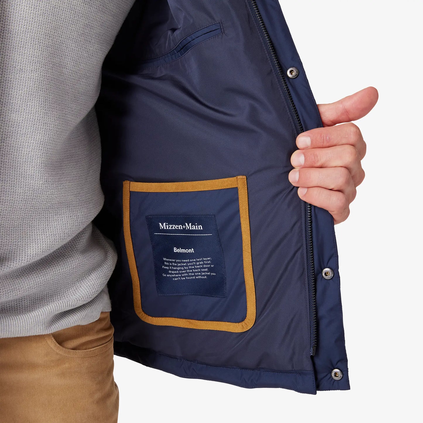 Belmont Quilted Jacket - Navy - 1OW-1404-G - Mizzen+Main