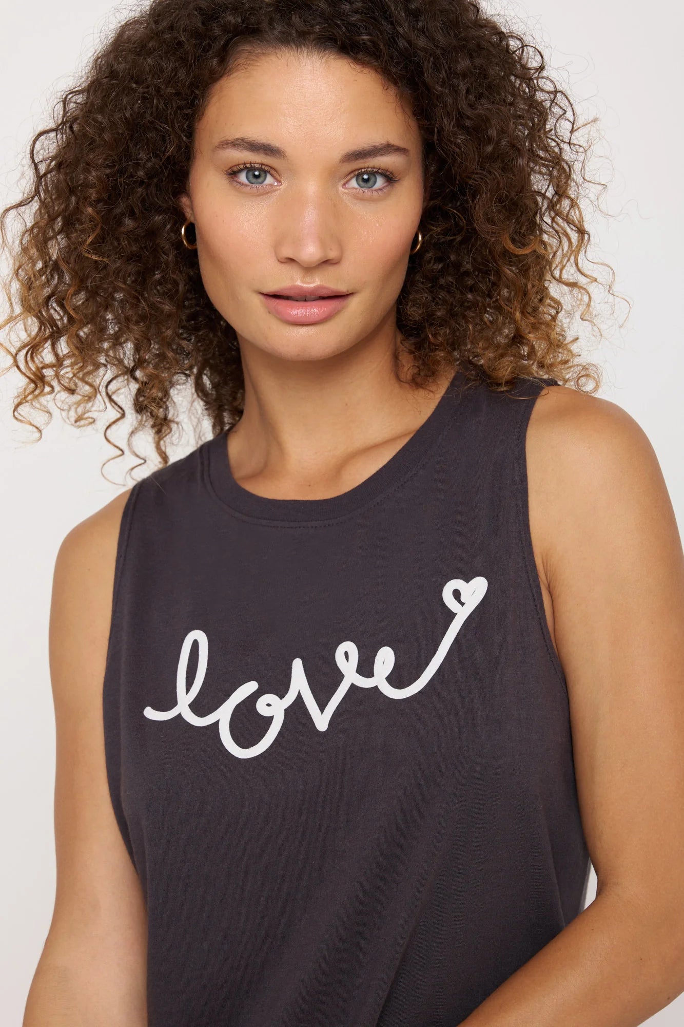 Spiritual Gangster - Love Script Jade Muscle Tank - Vintage Black - BHI