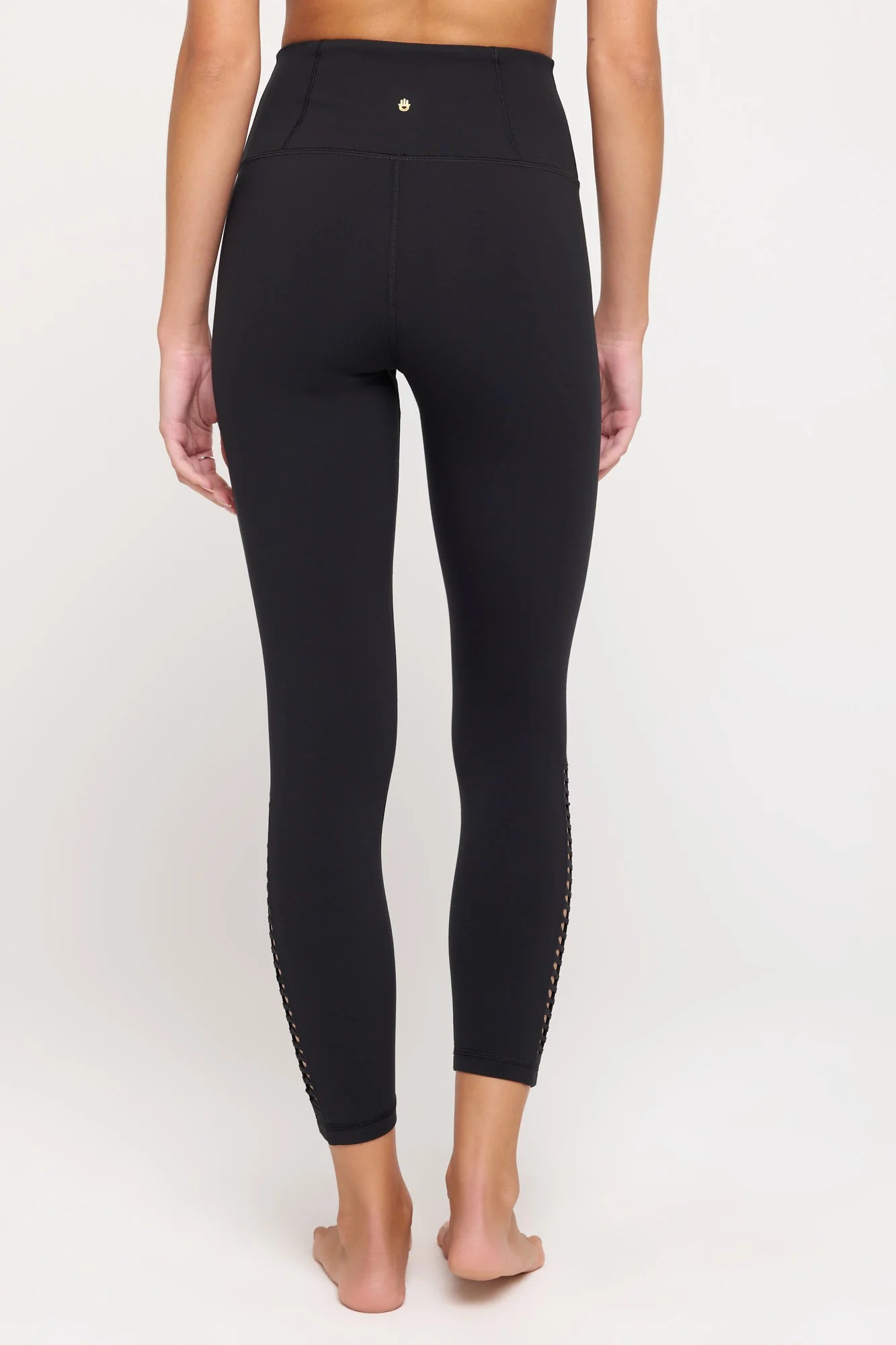 Spiritual Gangster - Ada Crochet HW 7/8 Leggings- Black - BHI