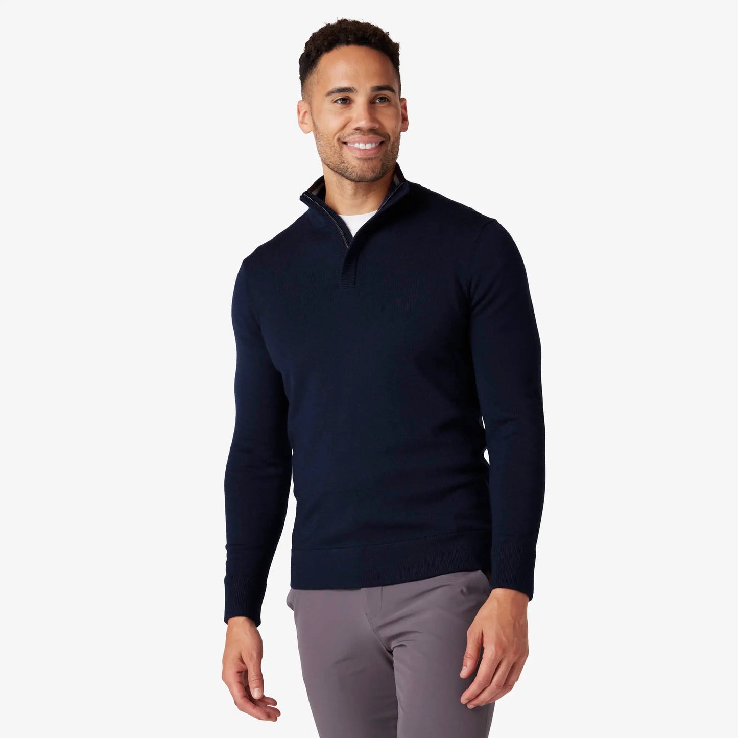 Mizzen + Main Preston Quarter Zip- Navy - BHI