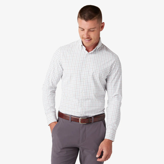 Mizzen + Main Leeward LS Dress Shirt-White - BHI