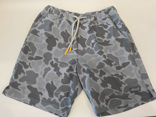 Marsh Wear - Fulton Hagood Volley Gray Mallord Camo Shorts-BHI