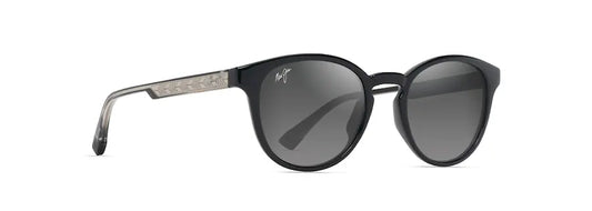 Maui Jim Grey Hiehie Shiny Blk w/Trans Light Grey - BHI
