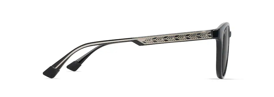 Maui Jim Grey Hiehie Shiny Blk w/Trans Light Grey - BHI