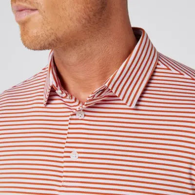Mizzen + Main Versa Polo-Classic-Burnt Orange Stripe - BHI