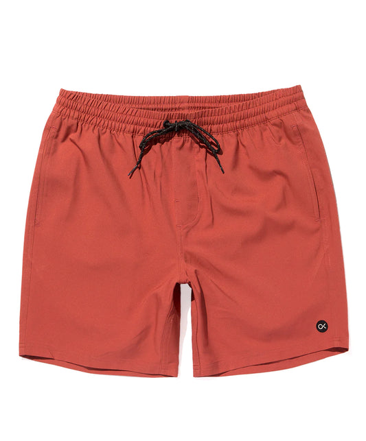 Outerknown Nomadic Volley Shorts-Faded Red