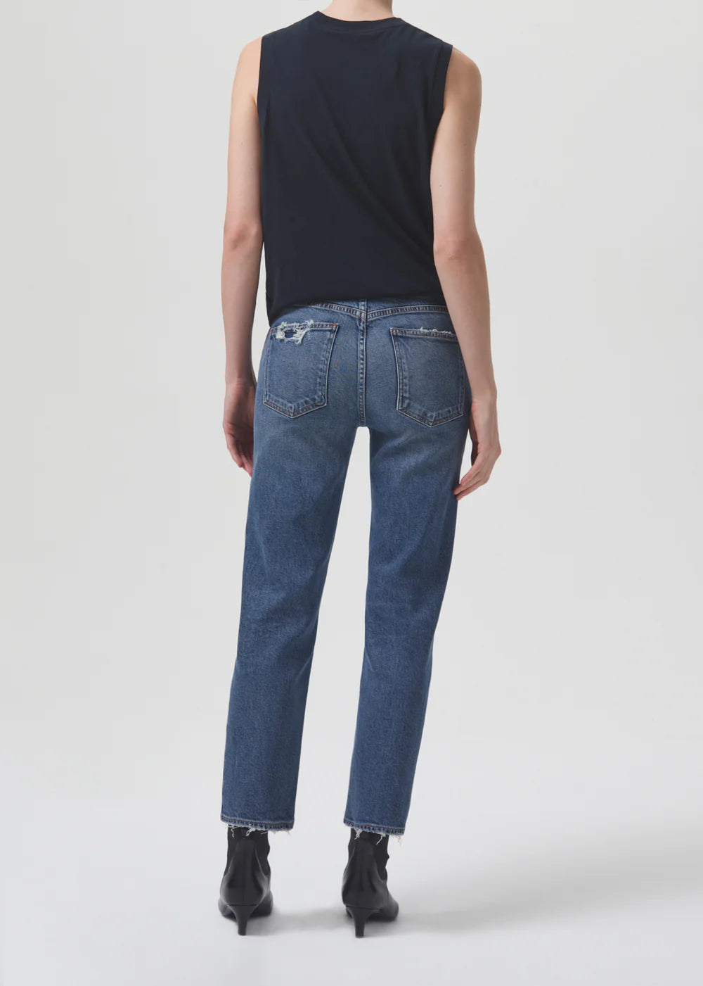 Agolde Women’s Kye Mid Rise Straight Crop Jeans - BHI