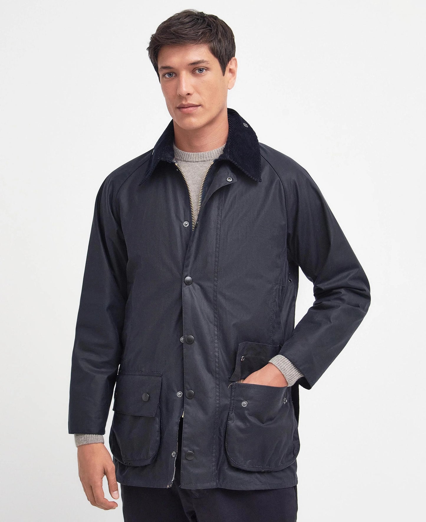 Barbour Men’s Beaufort Wax Jacket- Navy - BHI