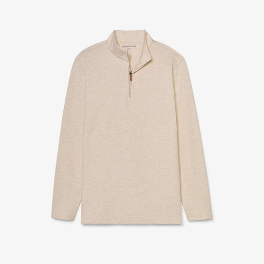 Mizzen + Main Men’s KPI Quarter Zip - Oyster Heather - BHI