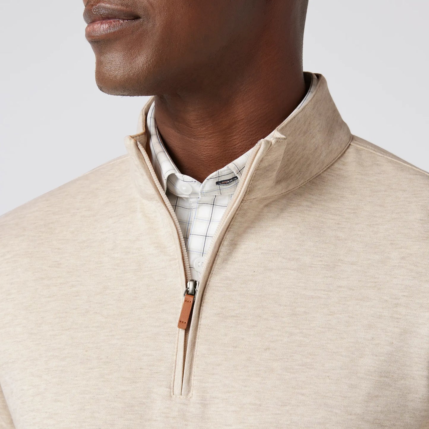 Mizzen + Main Men’s KPI Quarter Zip - Oyster Heather - BHI