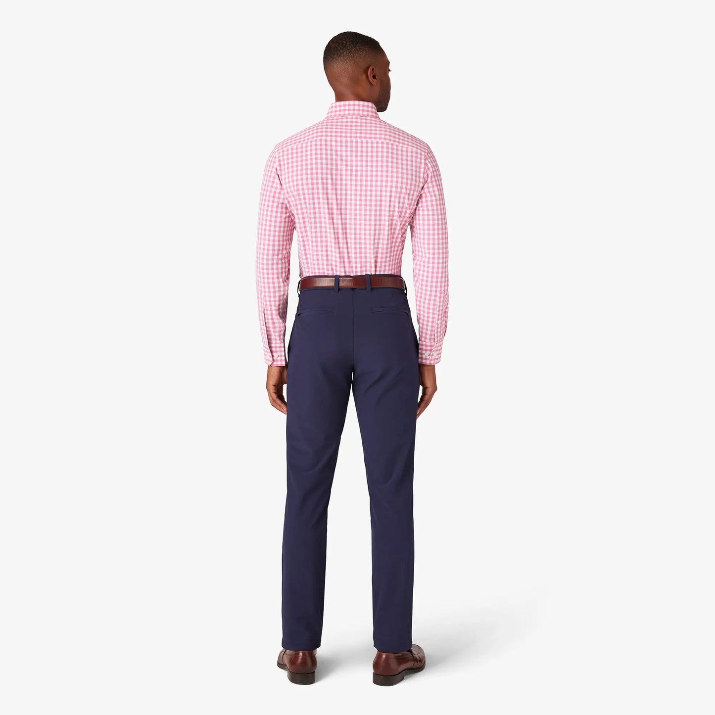 Mizzen + Main Leeward Classic Dress Shirt -Rose Madison Check-BHI