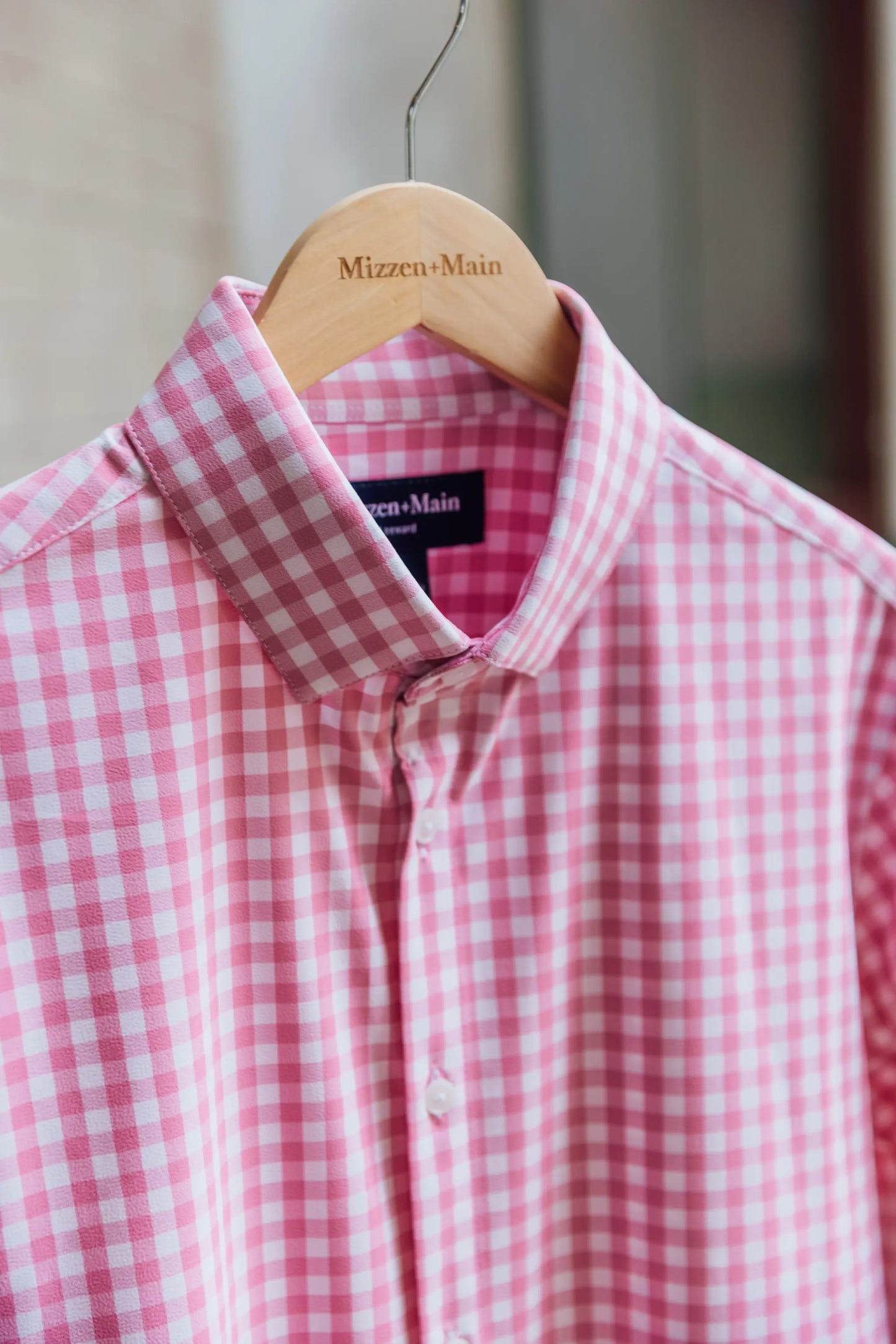 Mizzen + Main Leeward Classic Dress Shirt -Rose Madison Check-BHI