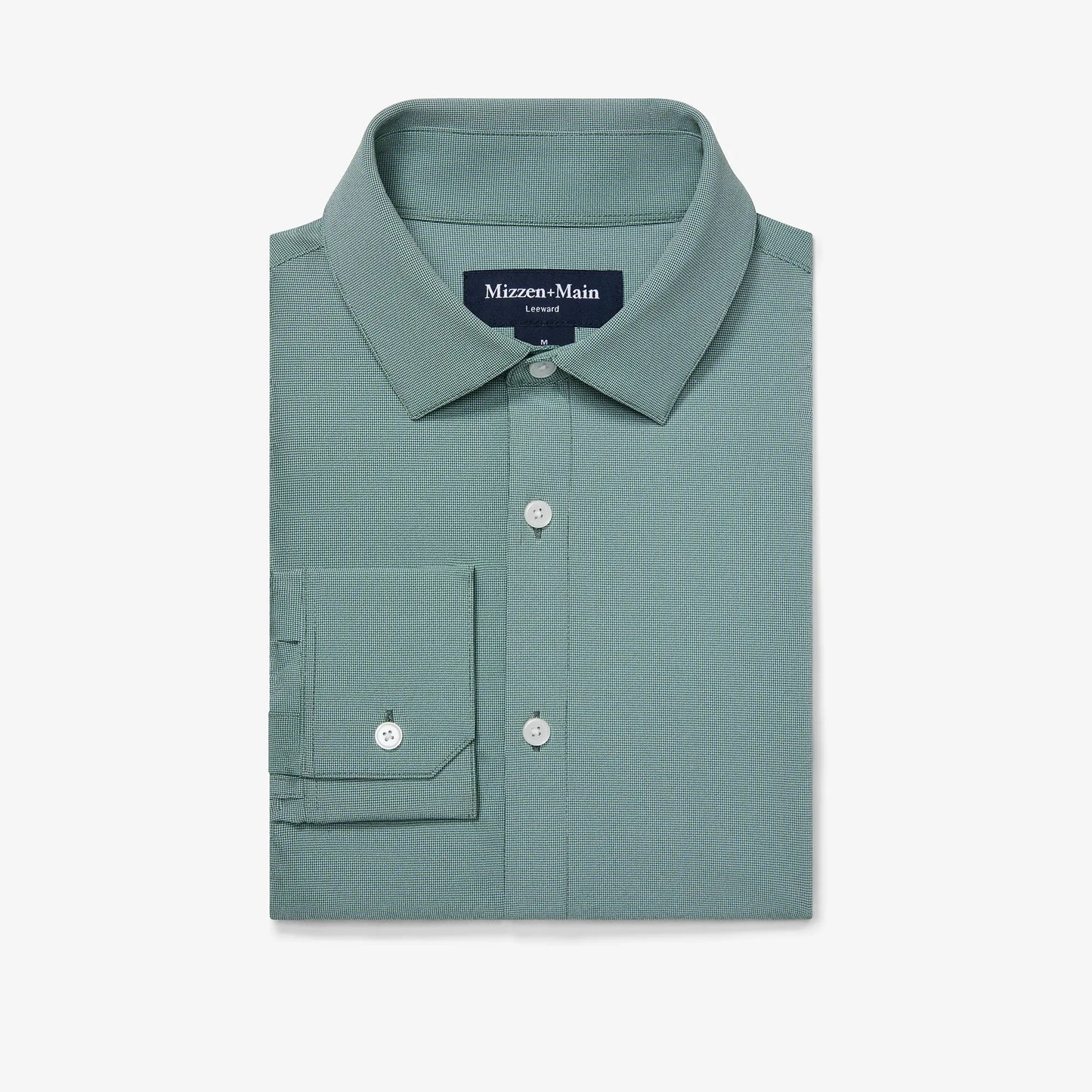 Mizzen + Main Men’s Classic Leeward Dress Shirt - Hunter Green Straton Check - BHI