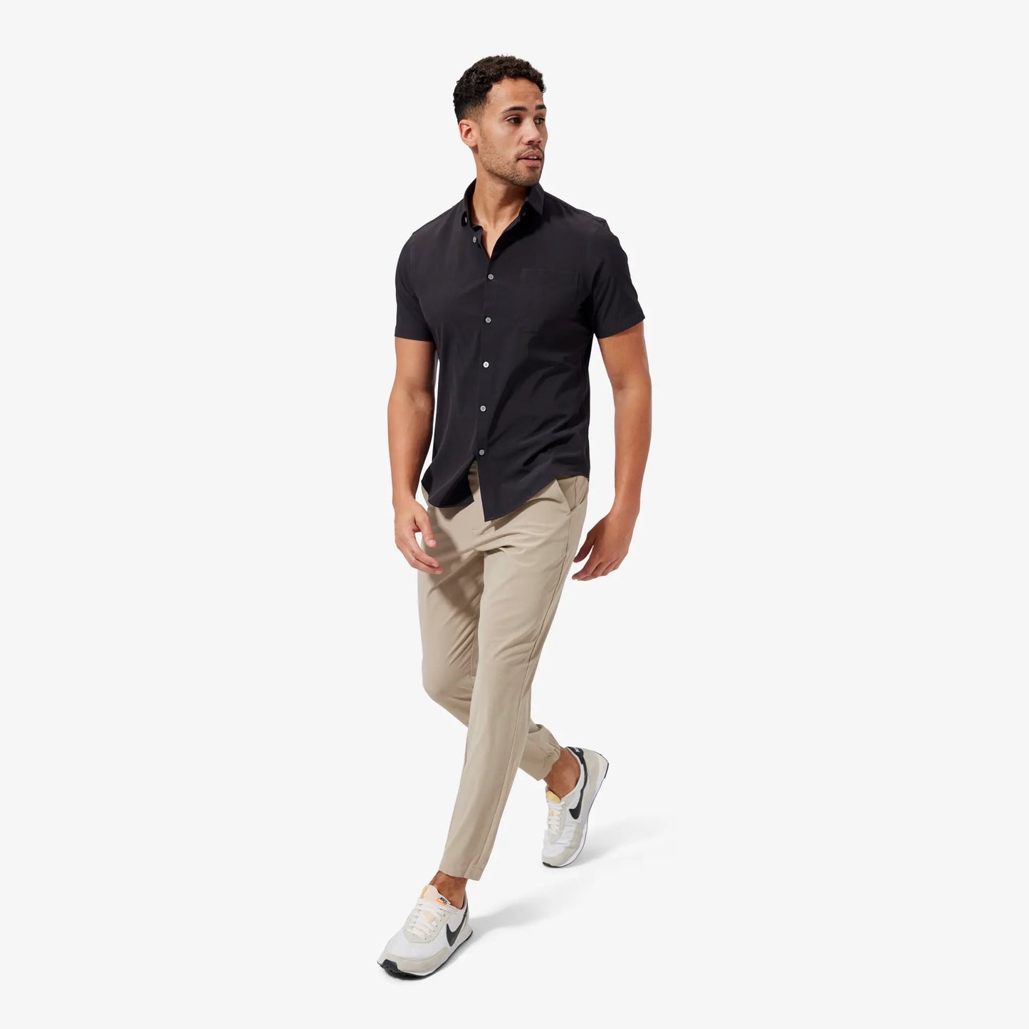 Mizzen + Main Leeward Dress Shirt-Solid Black - BHI