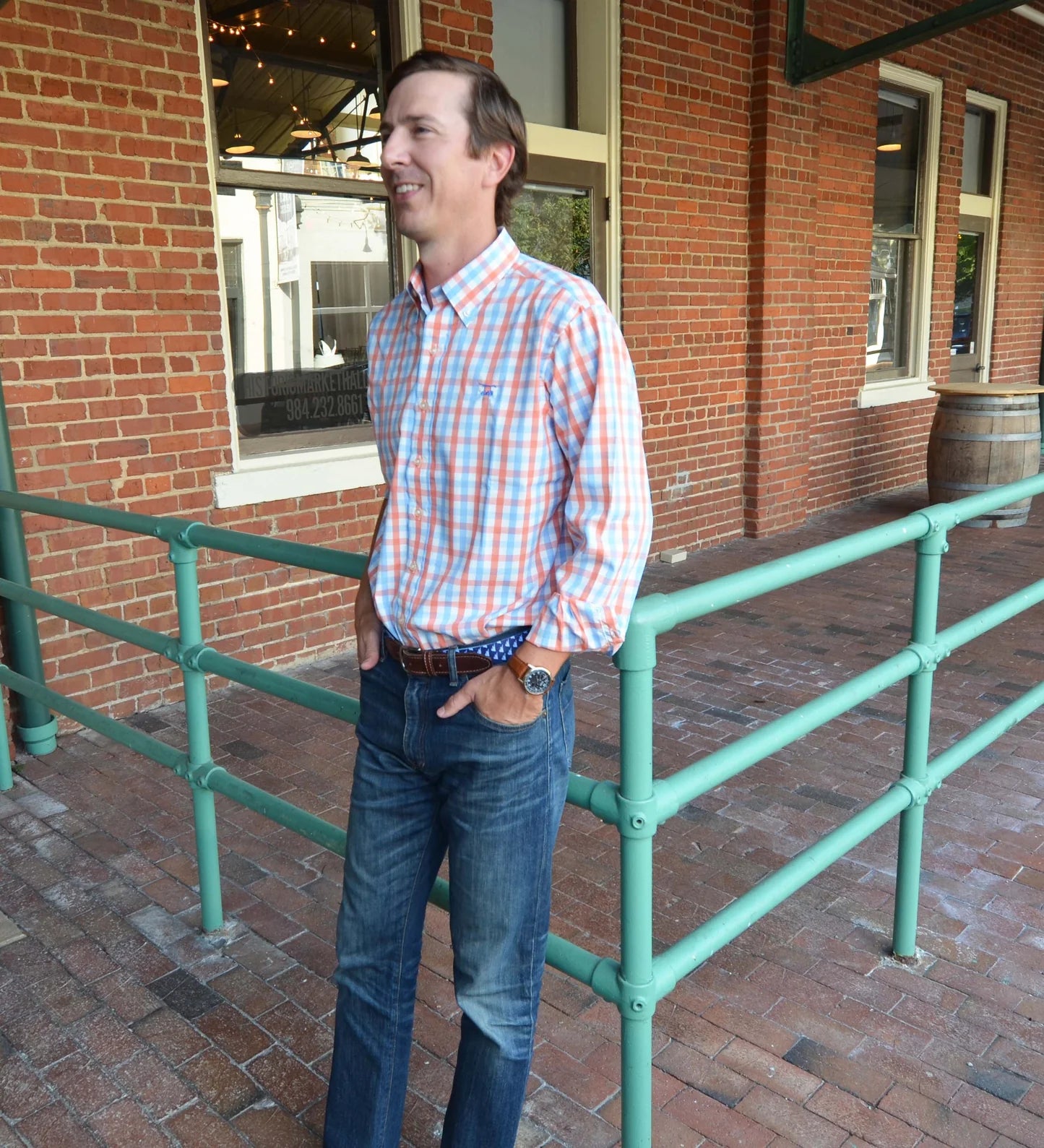 Islander Button Down - Coral|Bell-BALDHEAD BLUES