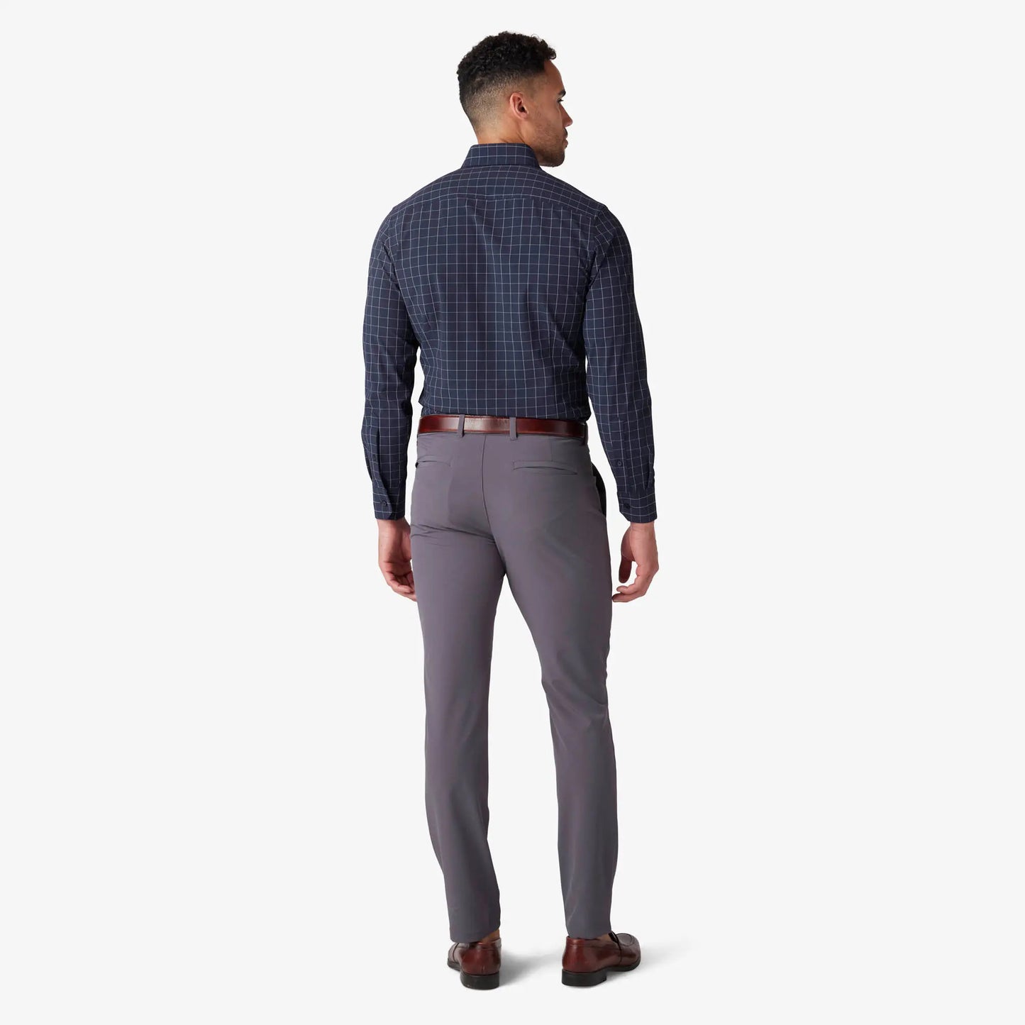 Leeward LS Dress Shirt -CLASSIC FIT- Navy Lexington Plaid - 1WS-1320-C- Mizzen+Main