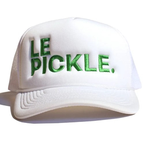 LE PICKLE ICONIC CAP - WHITE / KELLY GREEN