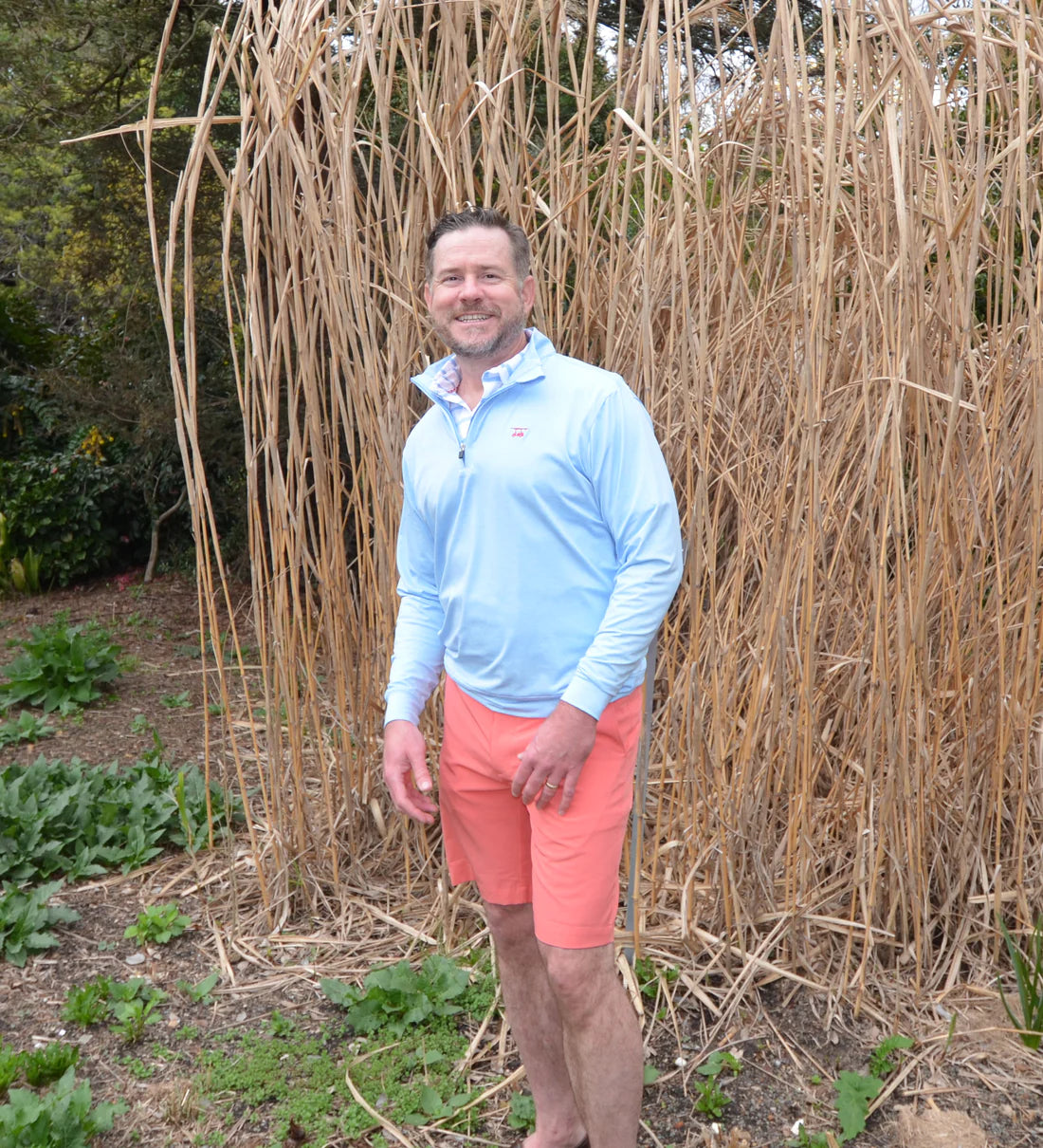 Ocean View Quarter Zip- Heather Bell-BALDHEAD BLUES