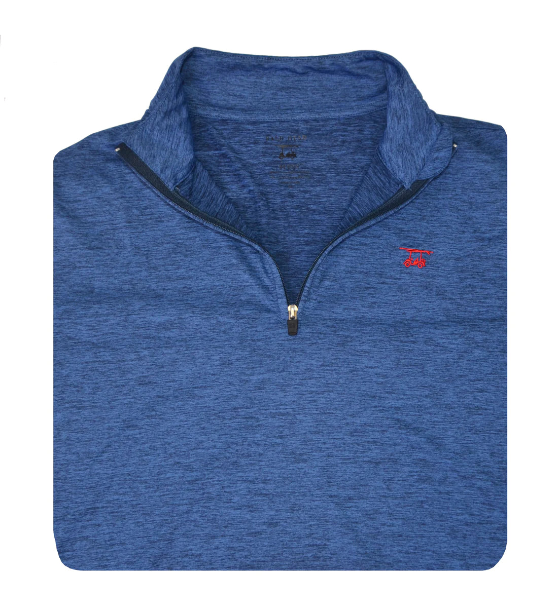 Ocean View Quarter Zip- Heather Royal Blue-BALDHEAD BLUES