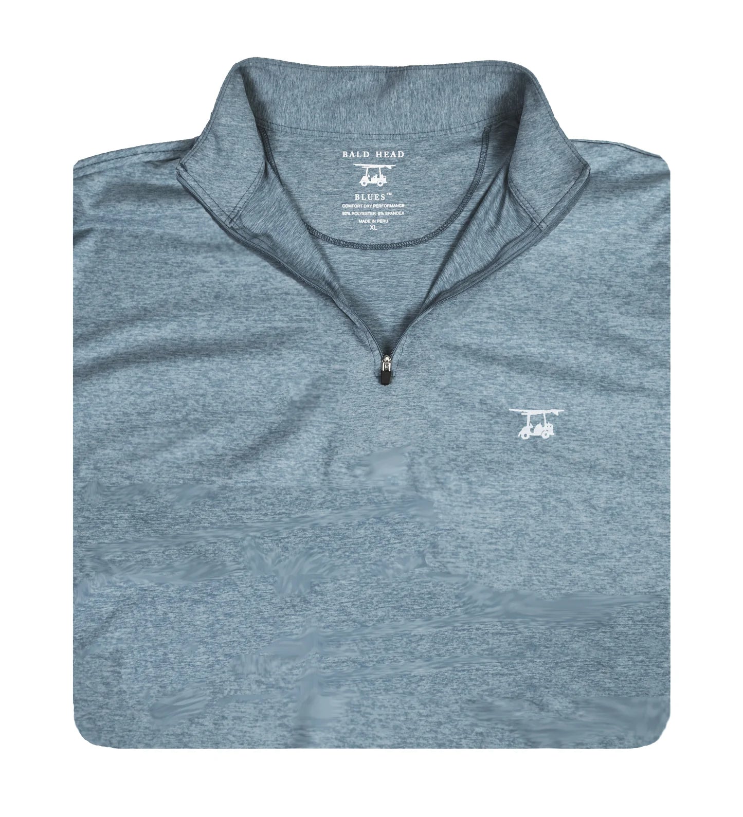 Ocean View Quarter Zip- Heather Charcoal-BALDHEAD BLUES