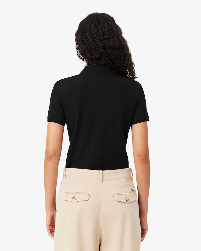 Lacoste Women's L.12.D Slim Fit Stretch Mini Piqué Polo Black