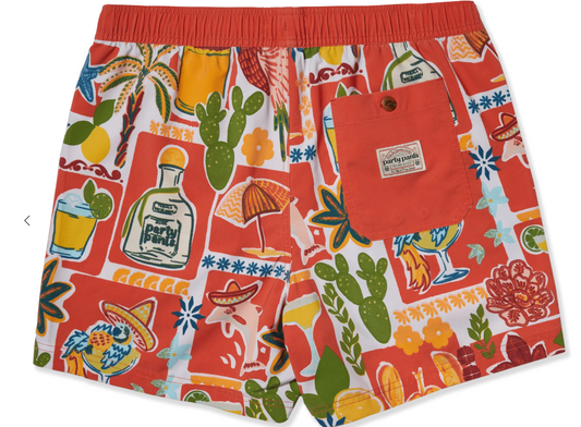 Party Pants 5 Inch Unlined Short - Drinko De Mayo Red | Party Starter