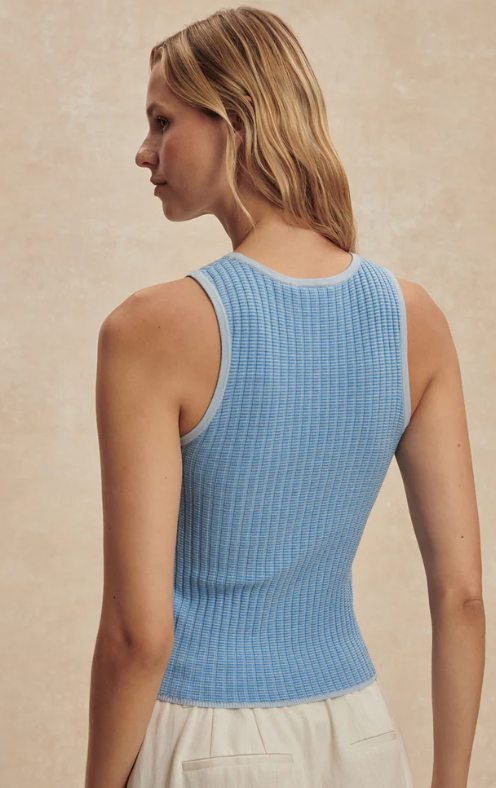 Varley - Hanson Rib Knit Tank - Blue