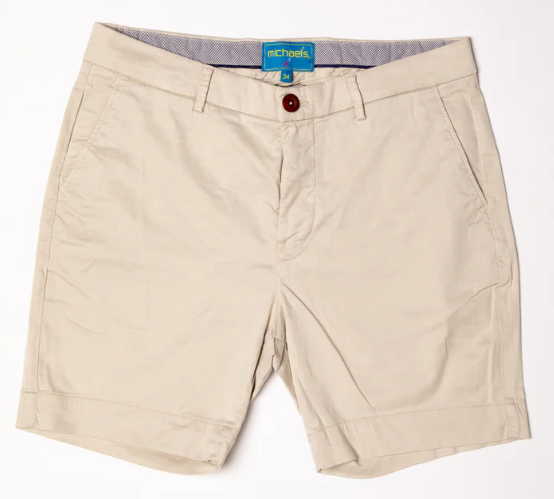 Michaels Solid Pima Cotton Stretch Short - Stone