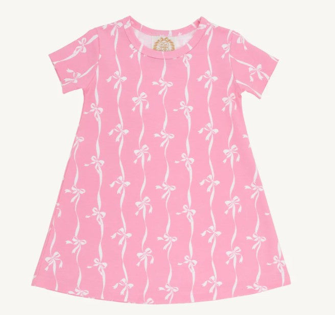 Beaufort Bonnet Polly Play Dress SS Bell Court Bows | Hamptons Hot Pink