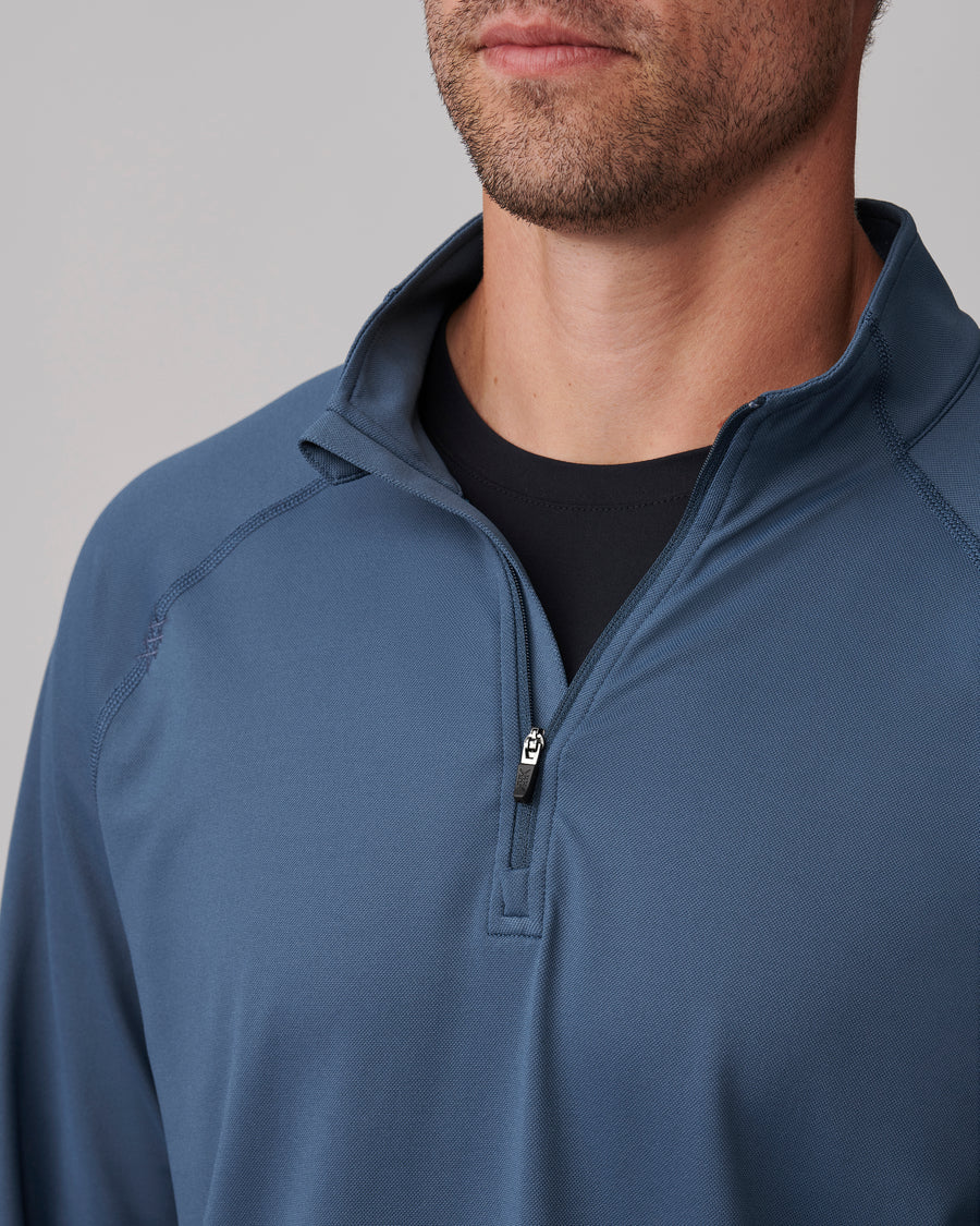 Rhône Session 1/4 Zip - Atlanta Blue - BHI