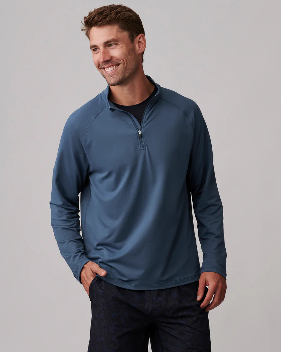 Rhône Session 1/4 Zip - Atlanta Blue - BHI