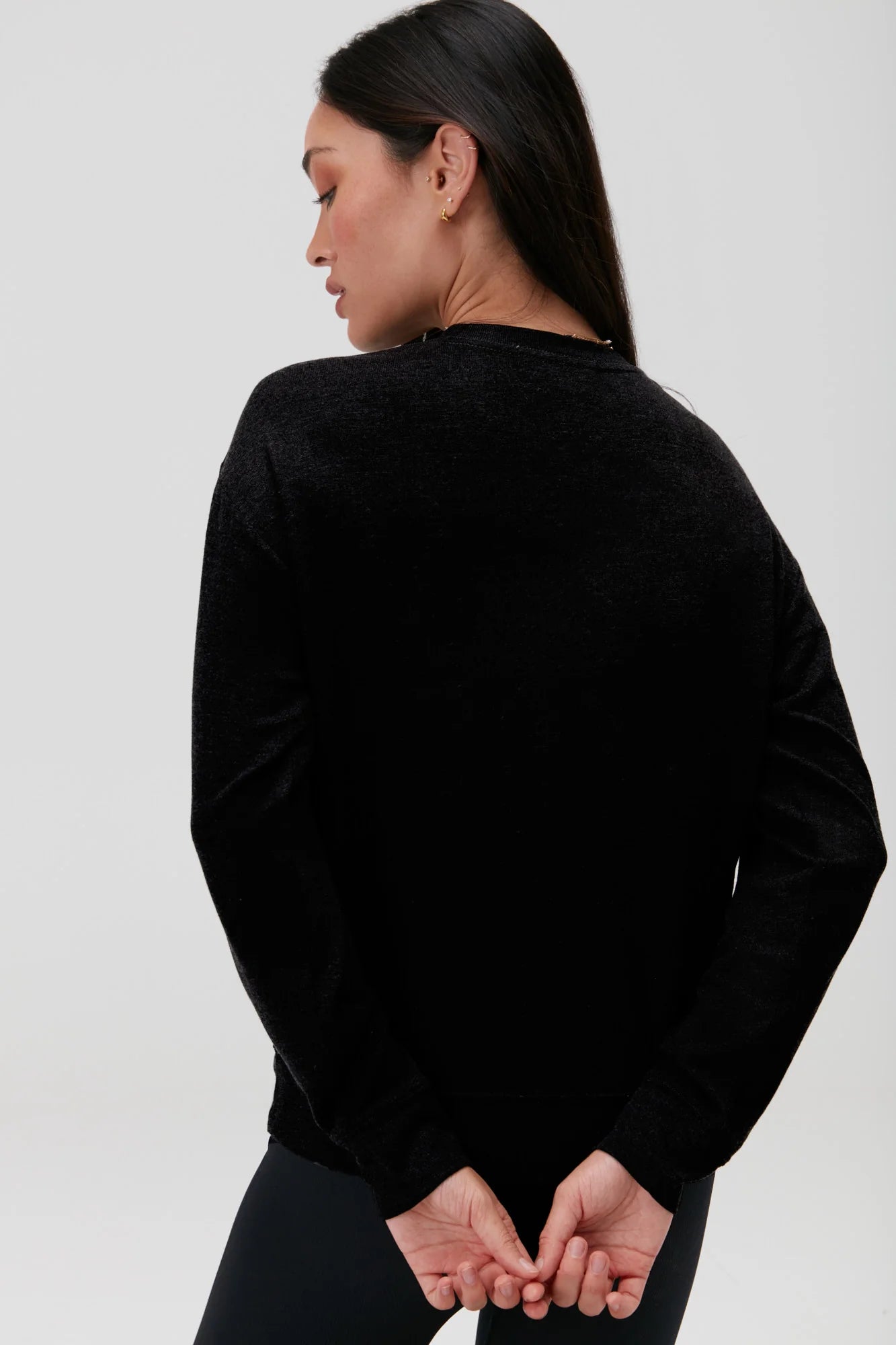Sg Relaxed Savasana Sweater- BLACK- Spiritual Gangster