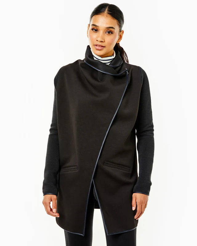 Wrap Jacket - BLACK- F23AB018-Addison Bay