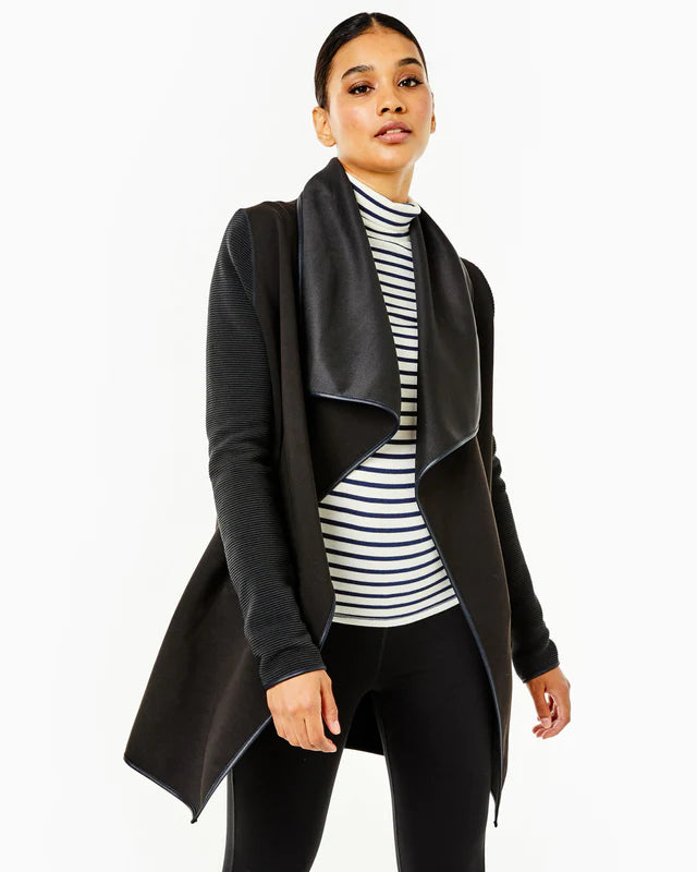Wrap Jacket - BLACK- F23AB018-Addison Bay