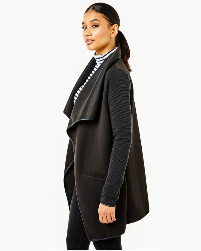 Wrap Jacket - BLACK- F23AB018-Addison Bay