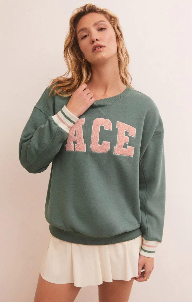 Baseline Ace Sweatshirt-CALYPSO GREEN-ZVT233226-Z SUPPLY
