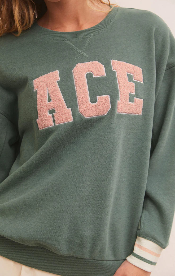 Baseline Ace Sweatshirt-CALYPSO GREEN-ZVT233226-Z SUPPLY