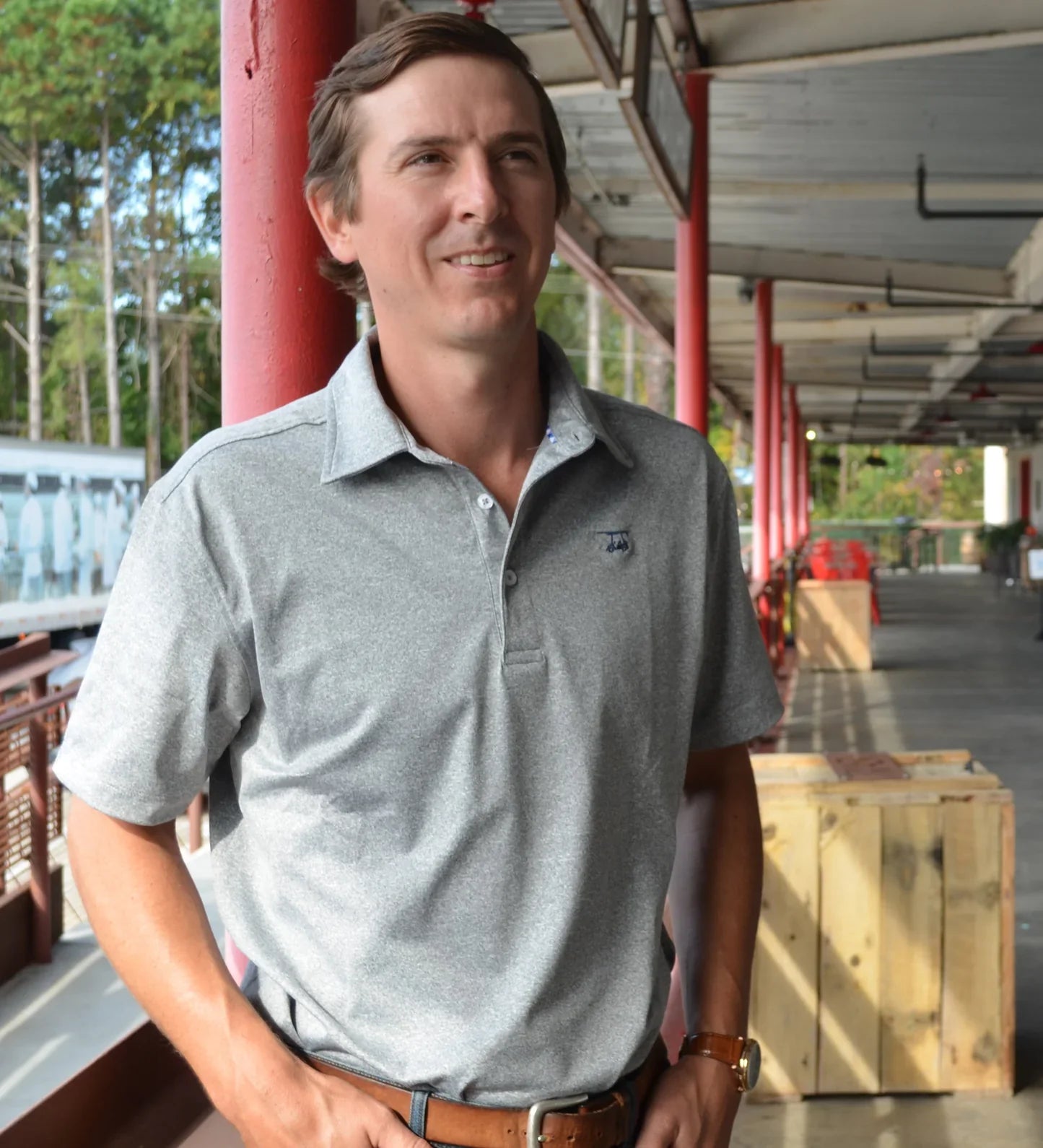 Albatross Polo-Dark Heather Monument -PALBATROSS-HM-Baldhead blues