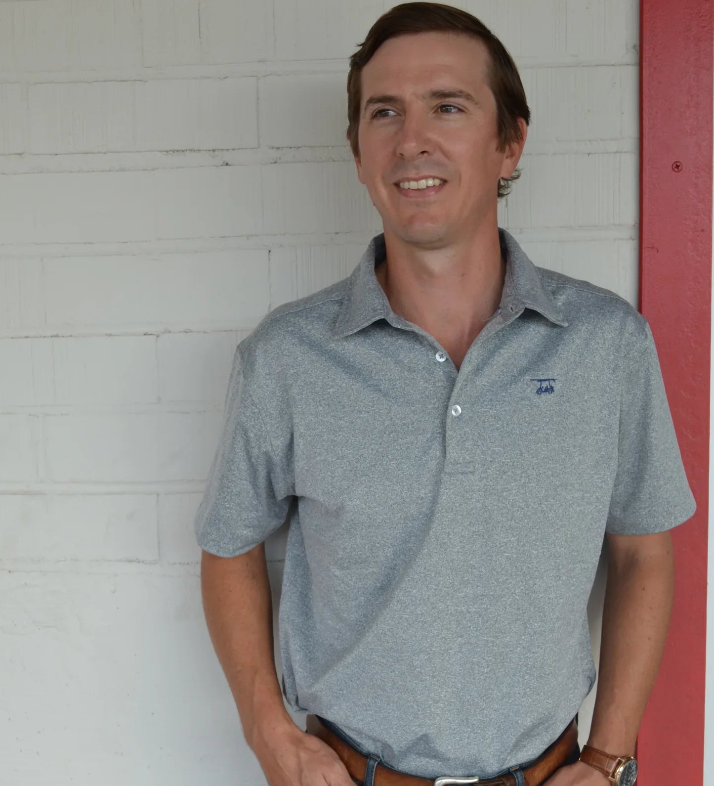 Albatross Polo-Dark Heather Monument -PALBATROSS-HM-Baldhead blues