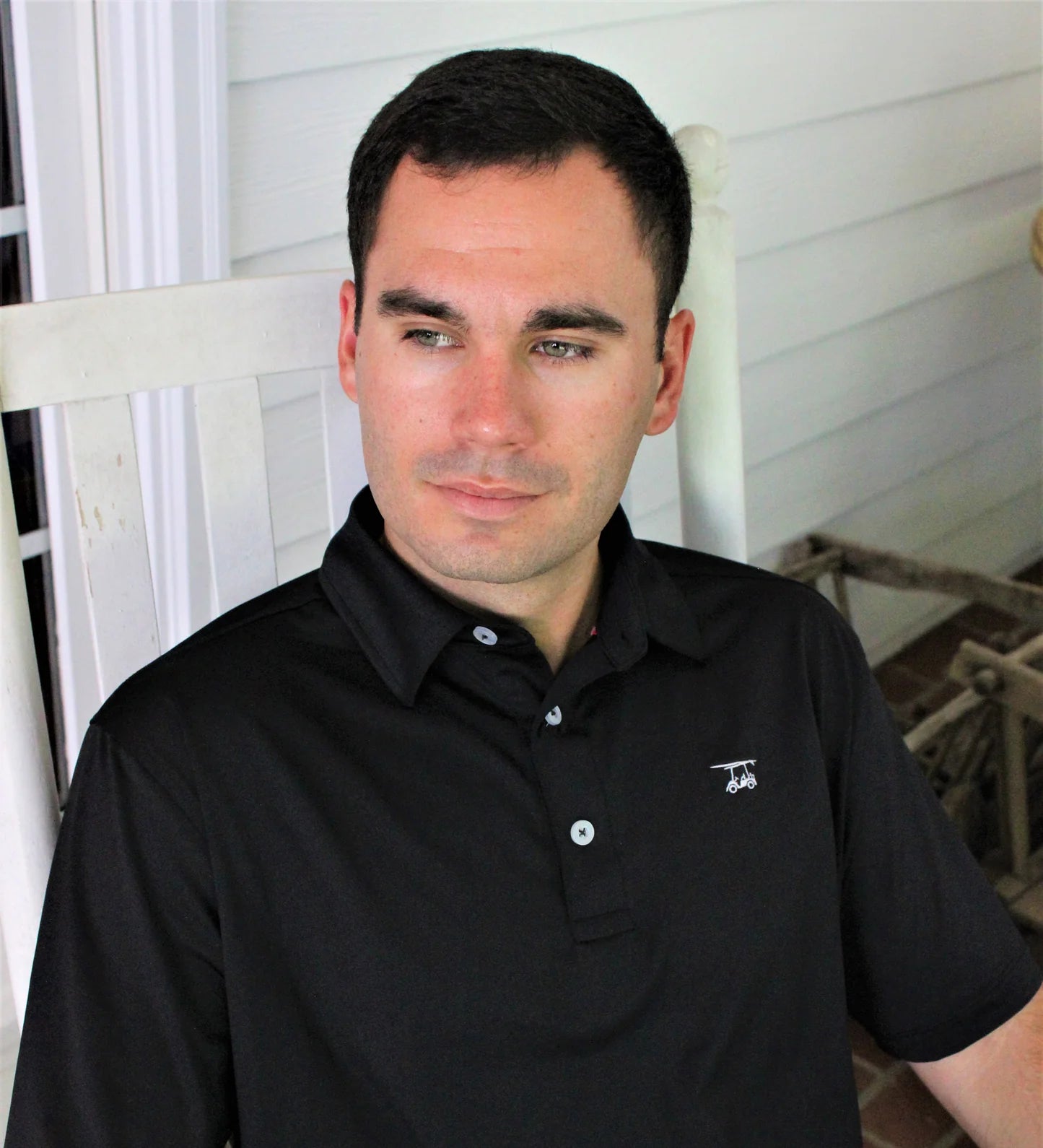 Albatross Polo - Solid black -PALBATROSS-BLACK- Baldhead Blues