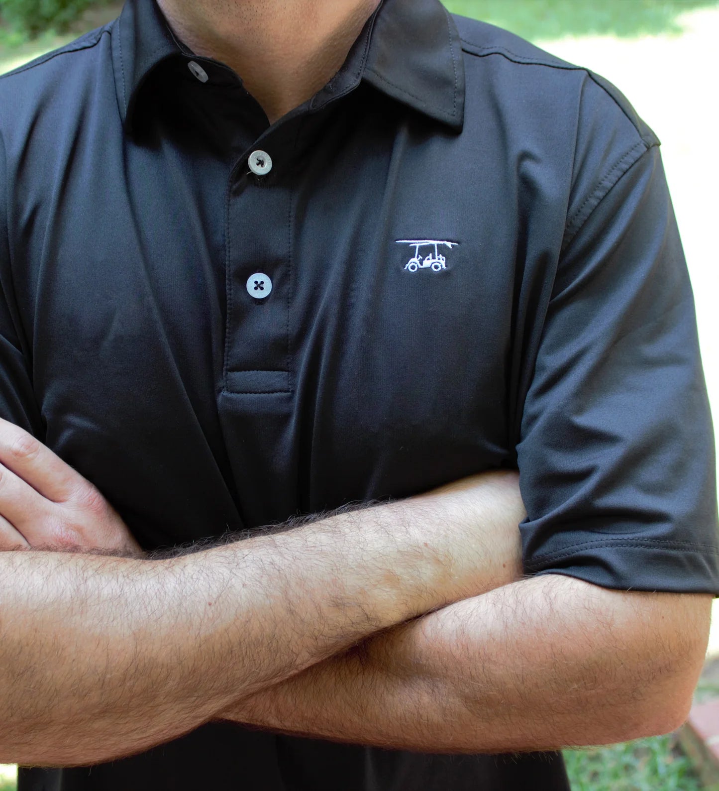 Albatross Polo - Solid black -PALBATROSS-BLACK- Baldhead Blues