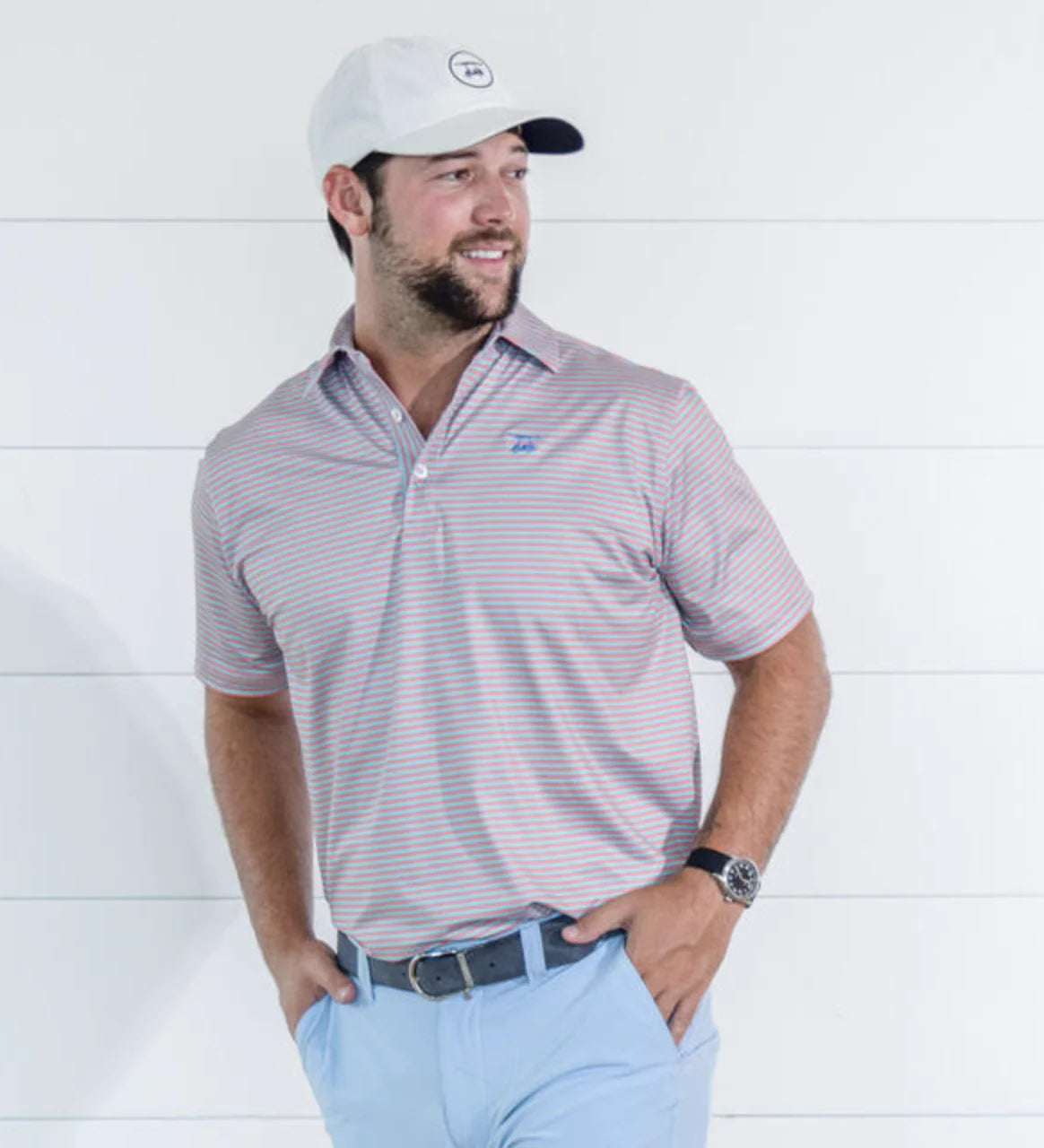 Albatross Polo - Coral aurba-PALBATROSS-AC- Baldhead Blues