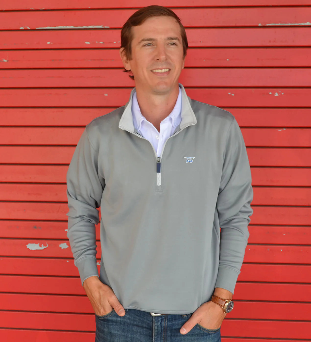 Dogwood Quarter Zip-Monument-DW-QZIP-MON-Baldhead blues