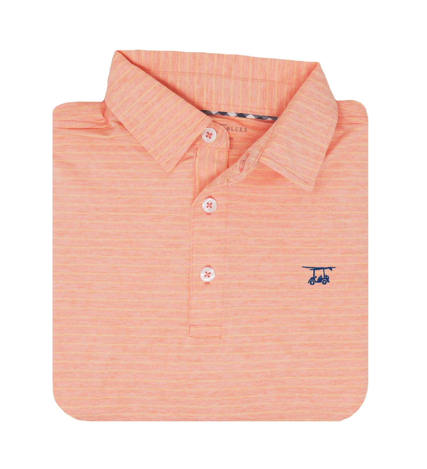 Albatross Polo - Heather peach with yellow stripes -PALBATROSS-SPY- Baldhead Blues