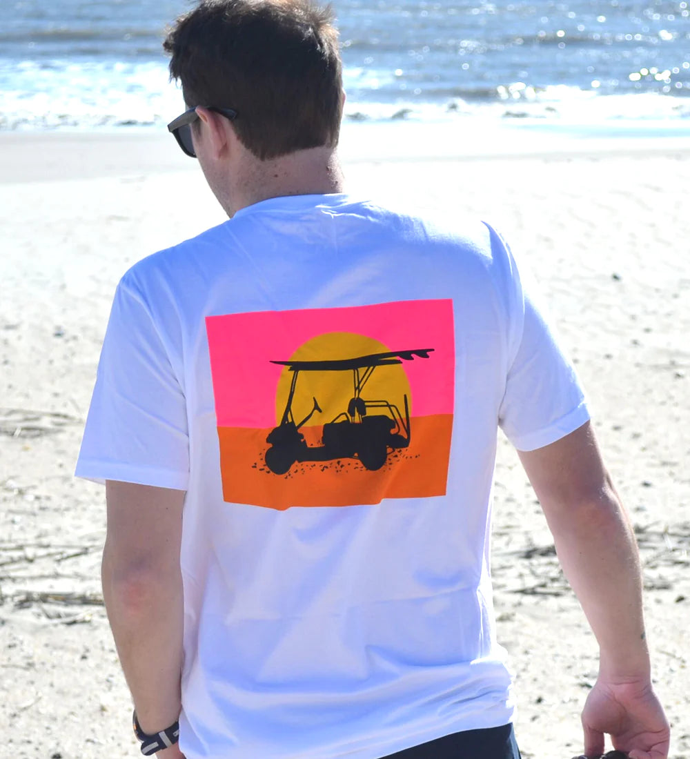Island Tee-Short Sleeve-Endless Sunset-White-TEESUMMERW-Baldhead blues