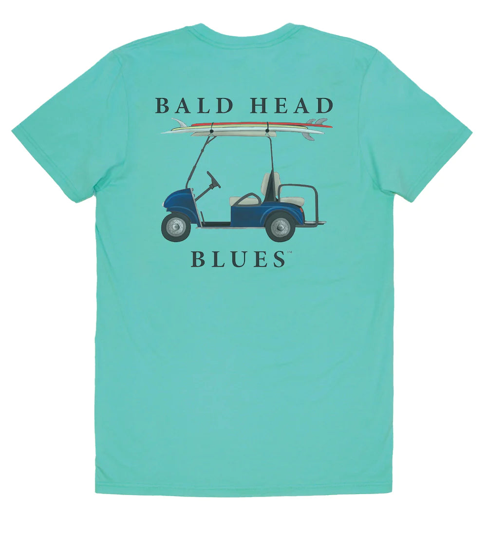 Island Tee-Short Sleeve Golf Cart-Seafoam-TEECARTA-Baldhead blues
