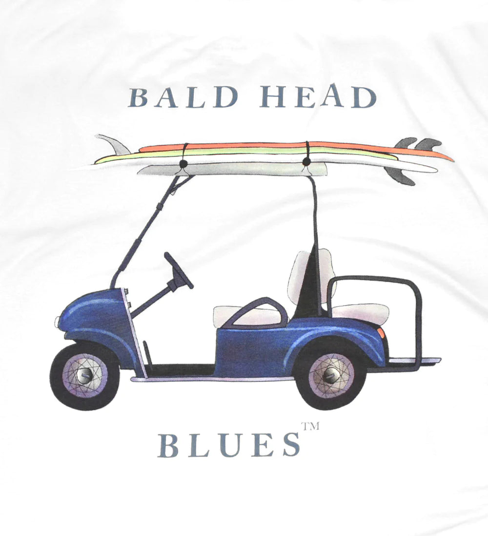 Island Tee-Short Sleeve Golf Cart-White-TEECARTW-Baldhead blues