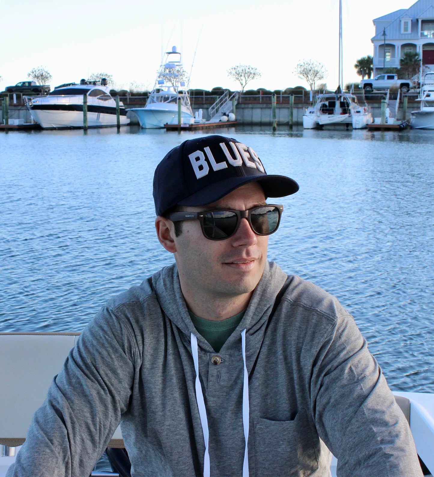 Retro Hat-Navy-RETROCAP-Baldhead blues